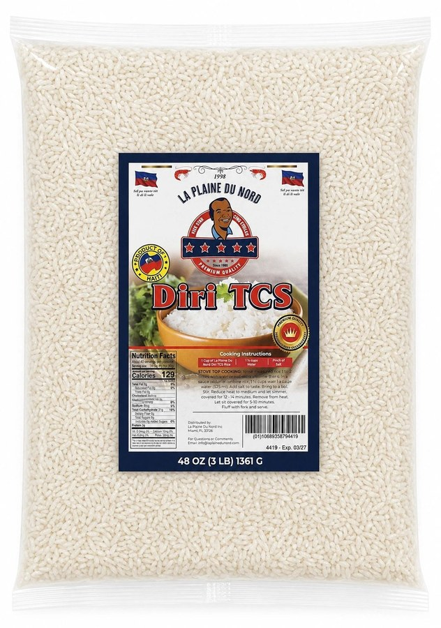 La Plaine du Nord Diri TCS 3 LB x 12 Bags Per Case